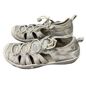 Keen Girls Moxie Sandal Waterproof Outdoor Hiking Play Shoes Water Silver sz 1